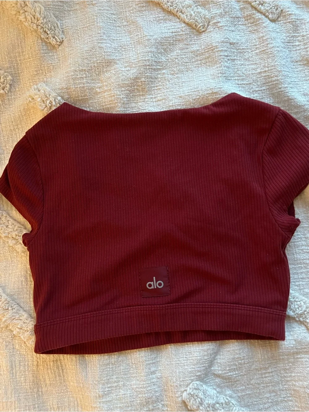 Alo Yoga Ribbed set in Cranberry